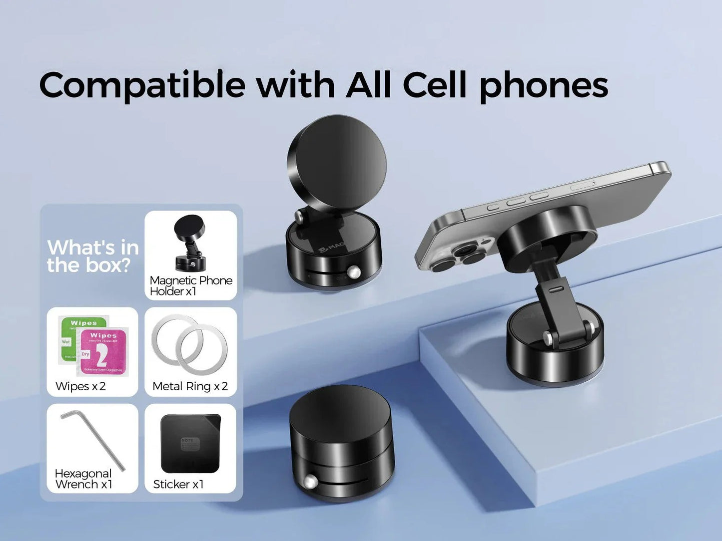 Vacuum Magnetic  Phone Holder